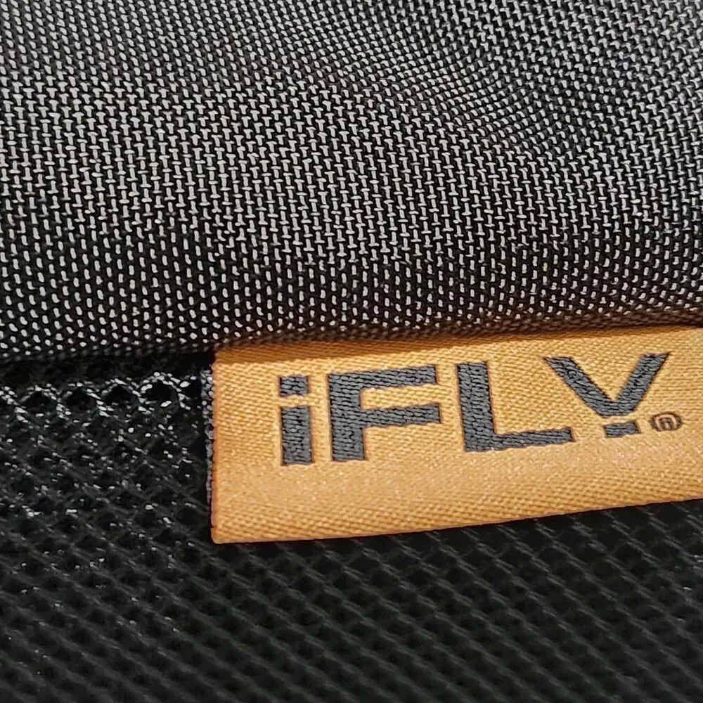 Ifly Travel Backpack Black 18x11x5 Durable Fabric And Metallic Hardware.